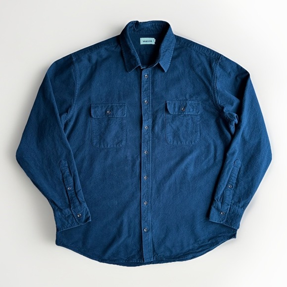 Taylor Stitch Other - Taylor Stitch Yosemite Flannel Shirt Mens 46 Moonlight Navy Blue Organic Chamois